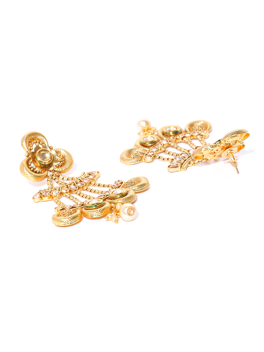 YouBella Gold-Toned Classic Drop Earrings